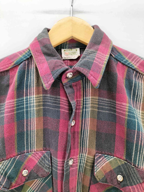 ファイブブラザー FIVE BROTHER 90S TALLMAN マドラスチェック 両フラップ ヘビーネル シャツ メンズ import:L